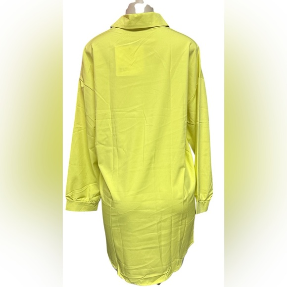 Floral Yellow Shirt Dress - Picture 4 of 6